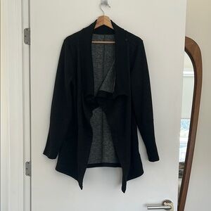 Zella Black Open Front Cardigan
